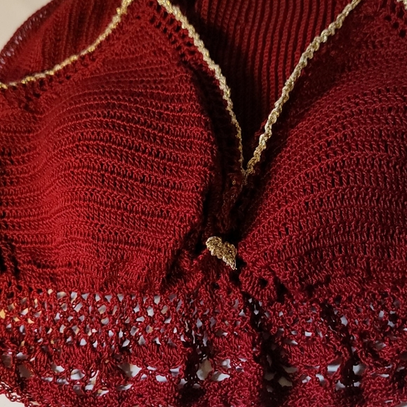 Hand-knitted. Crochet. crop top. - Picture 3 of 7